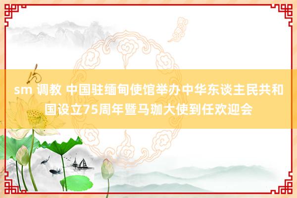 sm 调教 中国驻缅甸使馆举办中华东谈主民共和国设立75周年暨马珈大使到任欢迎会