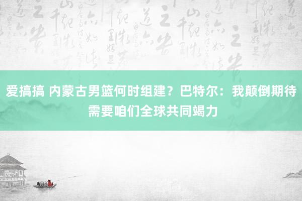 爱搞搞 内蒙古男篮何时组建？巴特尔：我颠倒期待 需要咱们全球共同竭力