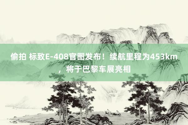 偷拍 标致E-408官图发布！续航里程为453km，将于巴黎车展亮相