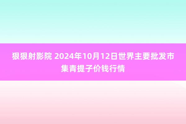 狠狠射影院 2024年10月12日世界主要批发市集青提子价钱行情