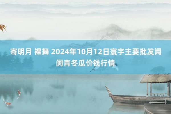 寄明月 裸舞 2024年10月12日寰宇主要批发阛阓青冬瓜价钱行情