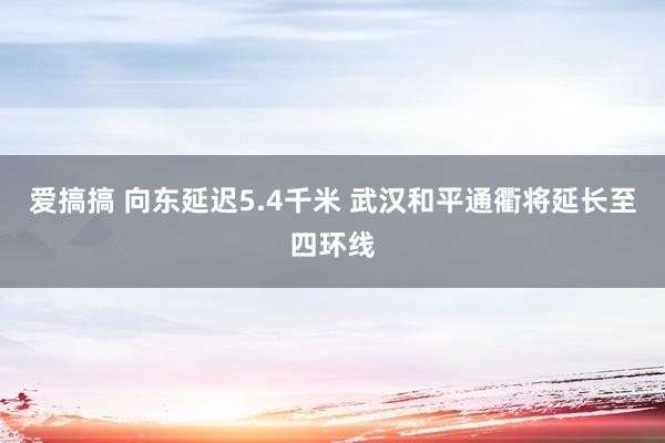 爱搞搞 向东延迟5.4千米 武汉和平通衢将延长至四环线