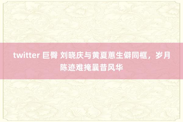 twitter 巨臀 刘晓庆与黄夏蕙生僻同框，岁月陈迹难掩曩昔风华