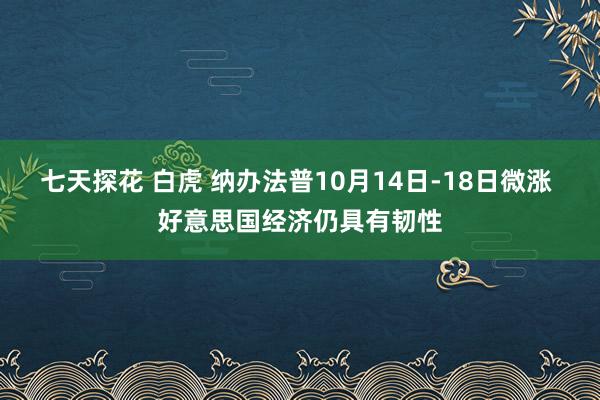 七天探花 白虎 纳办法普10月14日-18日微涨 好意思国经济仍具有韧性