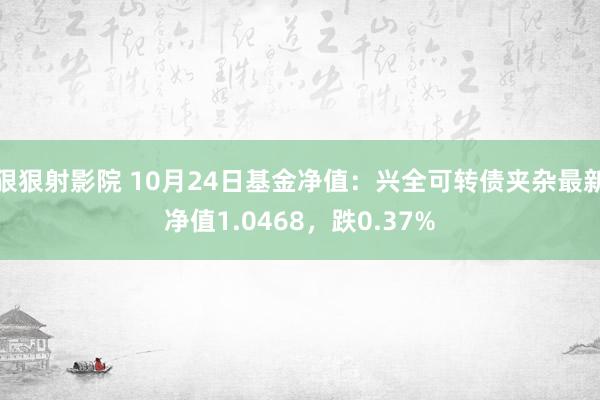 狠狠射影院 10月24日基金净值：兴全可转债夹杂最新净值1.0468，跌0.37%