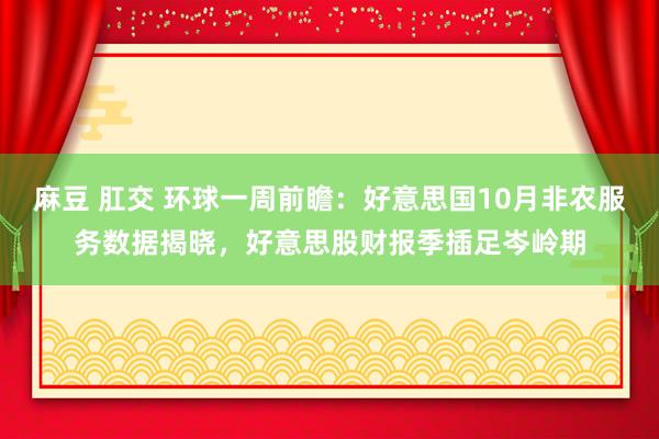 麻豆 肛交 环球一周前瞻：好意思国10月非农服务数据揭晓，好意思股财报季插足岑岭期