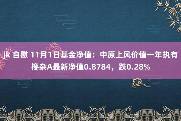 jk 自慰 11月1日基金净值：中原上风价值一年执有搀杂A最新净值0.8784，跌0.28%