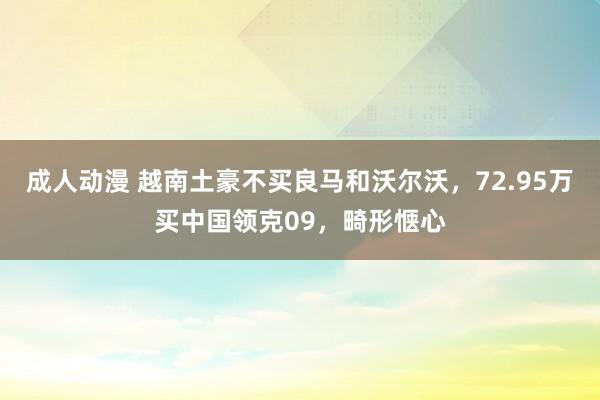 成人动漫 越南土豪不买良马和沃尔沃，72.95万买中国领克09，畸形惬心