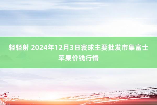 轻轻射 2024年12月3日寰球主要批发市集富士苹果价钱行情