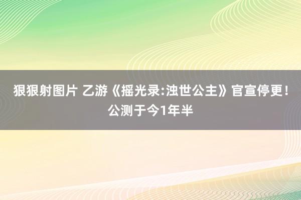 狠狠射图片 乙游《摇光录:浊世公主》官宣停更！公测于今1年半