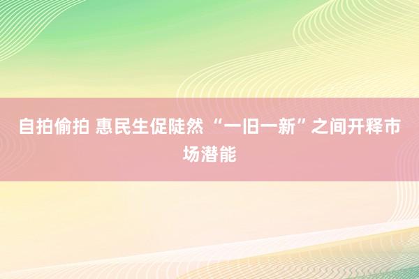 自拍偷拍 惠民生促陡然 “一旧一新”之间开释市场潜能