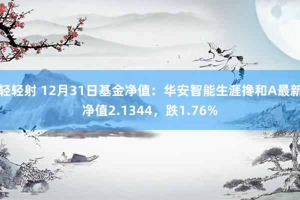 轻轻射 12月31日基金净值：华安智能生涯搀和A最新净值2.1344，跌1.76%