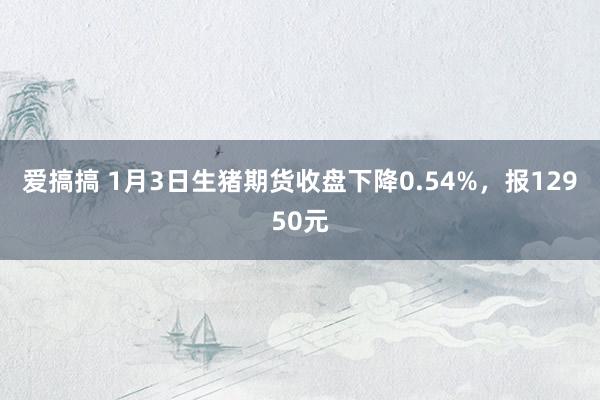 爱搞搞 1月3日生猪期货收盘下降0.54%，报12950元