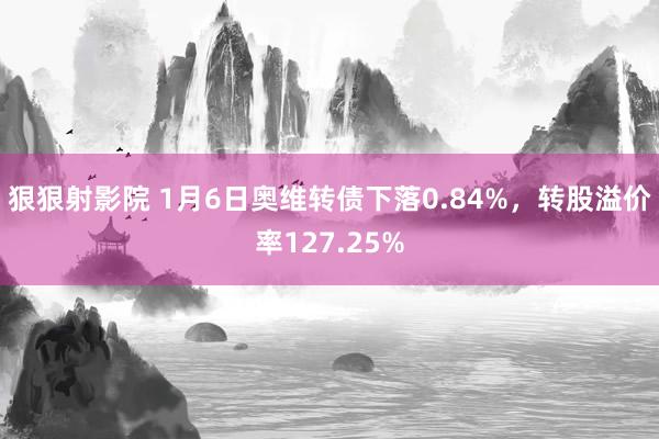 狠狠射影院 1月6日奥维转债下落0.84%，转股溢价率127.25%