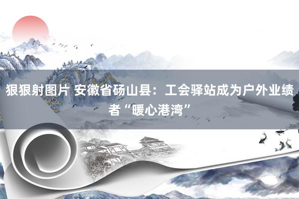 狠狠射图片 安徽省砀山县：工会驿站成为户外业绩者“暖心港湾”